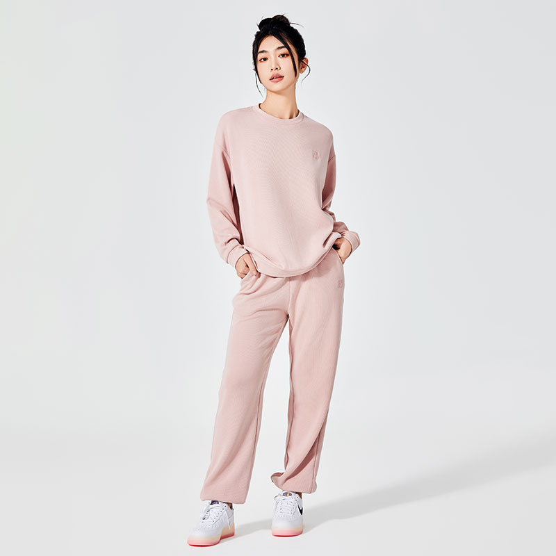 Pink Casual Round Neck Women Sweatshirts